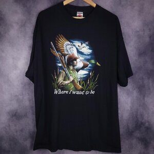 Vintage Y2K 00s Tennessee River duck hunting hunter dad style shirt